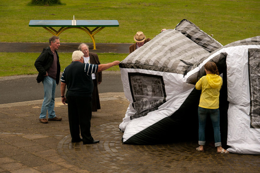 inflating the prefab